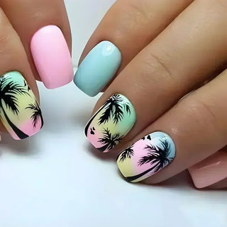  24 Pcs Cute Mini Flower Press On Nails cashymart