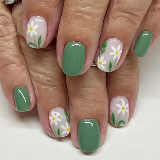  24 Pcs Cute Mini Flower Press On Nails cashymart