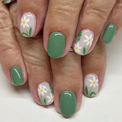  24 Pcs Cute Mini Flower Press On Nails cashymart