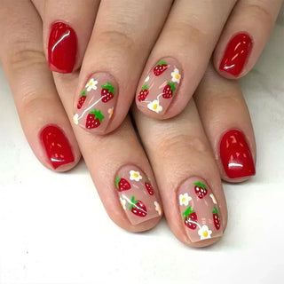  24 Pcs Cute Mini Flower Press On Nails cashymart