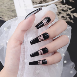 24 Pcs Detachable French Ballerina Fake Nails cashymart
