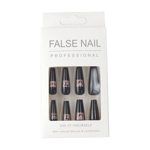  24 Pcs Detachable French Ballerina Fake Nails cashymart
