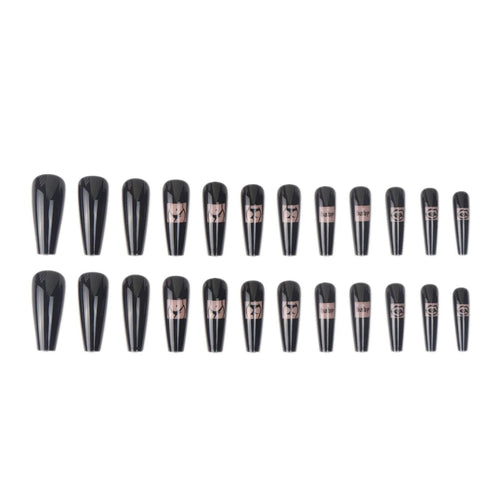  24 Pcs Detachable French Ballerina Fake Nails cashymart
