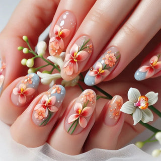  24 Pcs Matte Almond False Nails Set cashymart