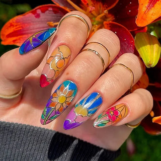  24 Pcs Matte Almond False Nails Set cashymart