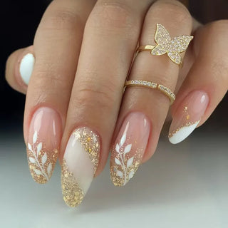  24 Pcs Matte Almond False Nails Set cashymart