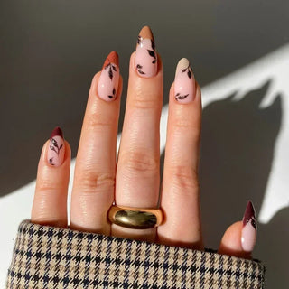 24 Pcs Matte Almond False Nails Set cashymart