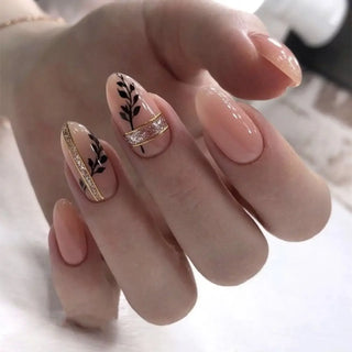  24 Pcs Matte Almond False Nails Set cashymart