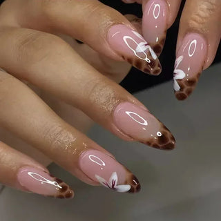  24 Pcs Matte Almond False Nails Set cashymart