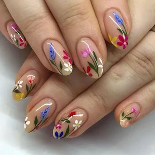  24 Pcs Matte Almond False Nails Set cashymart