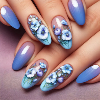  24 Pcs Matte Almond False Nails Set cashymart