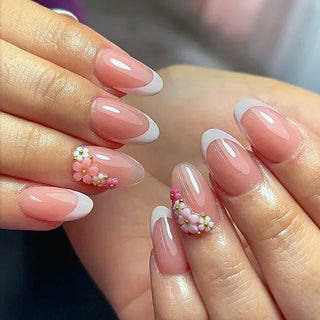  24 Pcs Matte Almond False Nails Set cashymart