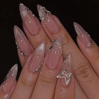  24 Pcs Matte Almond False Nails Set cashymart