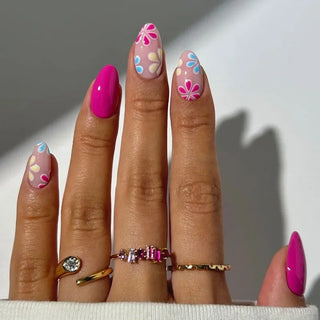  24 Pcs Matte Almond False Nails Set cashymart