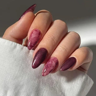  24 Pcs Matte Almond False Nails Set cashymart