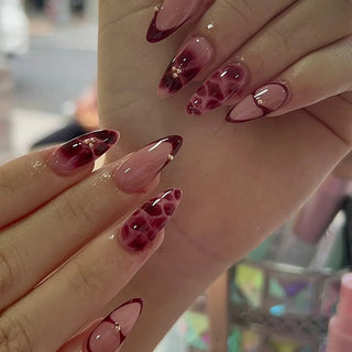  24 Pcs Matte Almond False Nails Set cashymart