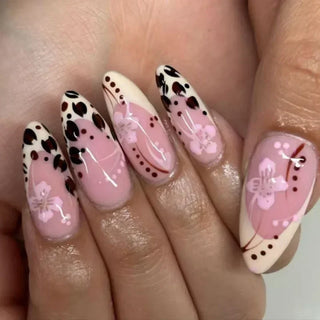  24 Pcs Matte Almond False Nails Set cashymart