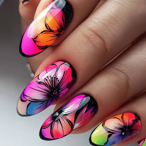  24 Pcs Medium Long Press On Fake Nails cashymart