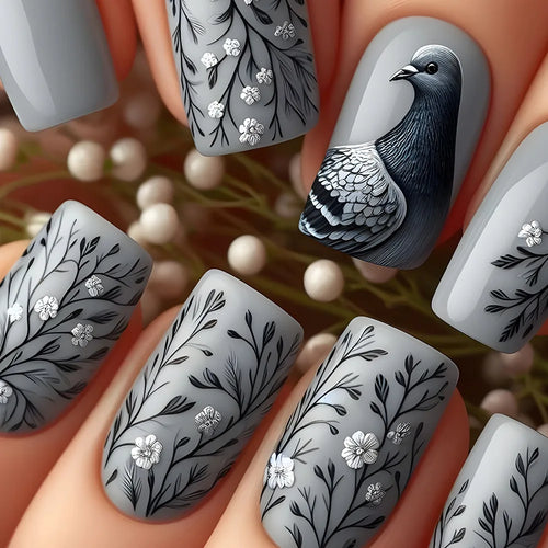  24 Pcs Medium Long Press On Fake Nails cashymart