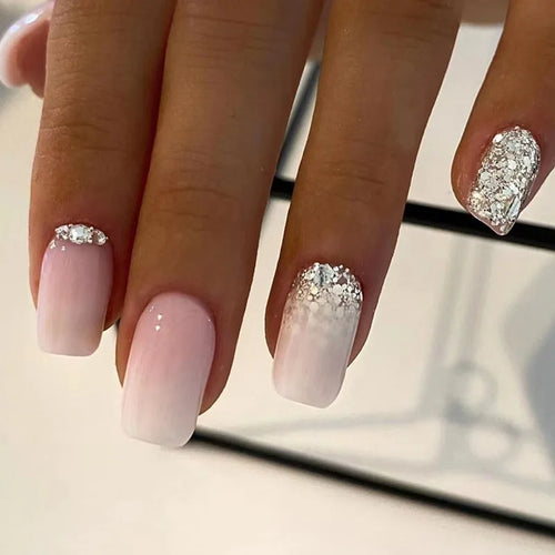  24 Pcs White Press On Nails Sweet Aesthetic cashymart