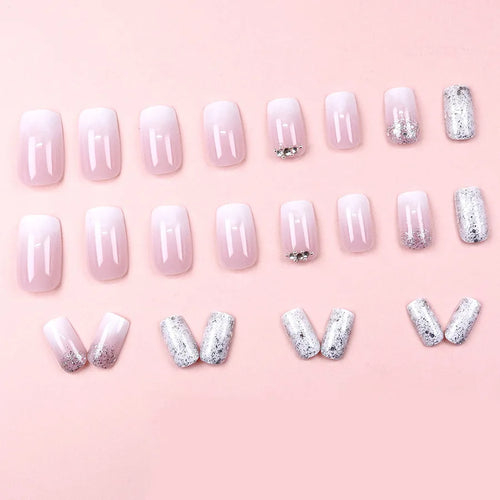  24 Pcs White Press On Nails Sweet Aesthetic cashymart