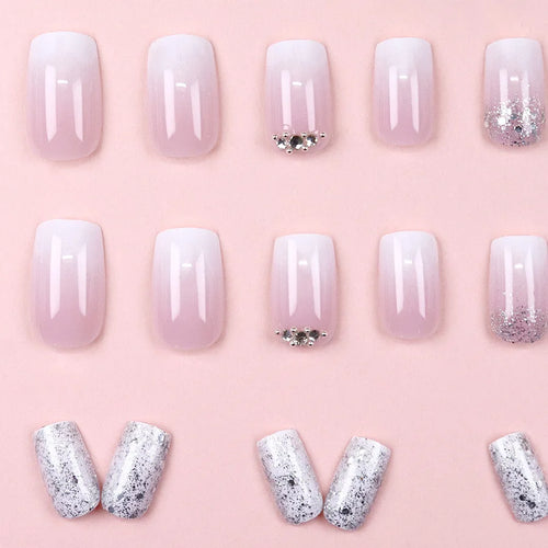  24 Pcs White Press On Nails Sweet Aesthetic cashymart