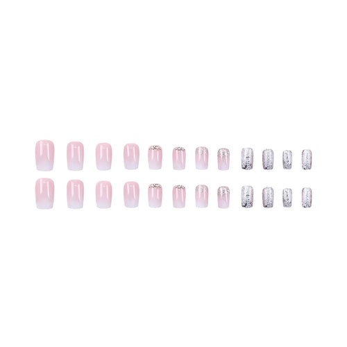  24 Pcs White Press On Nails Sweet Aesthetic cashymart