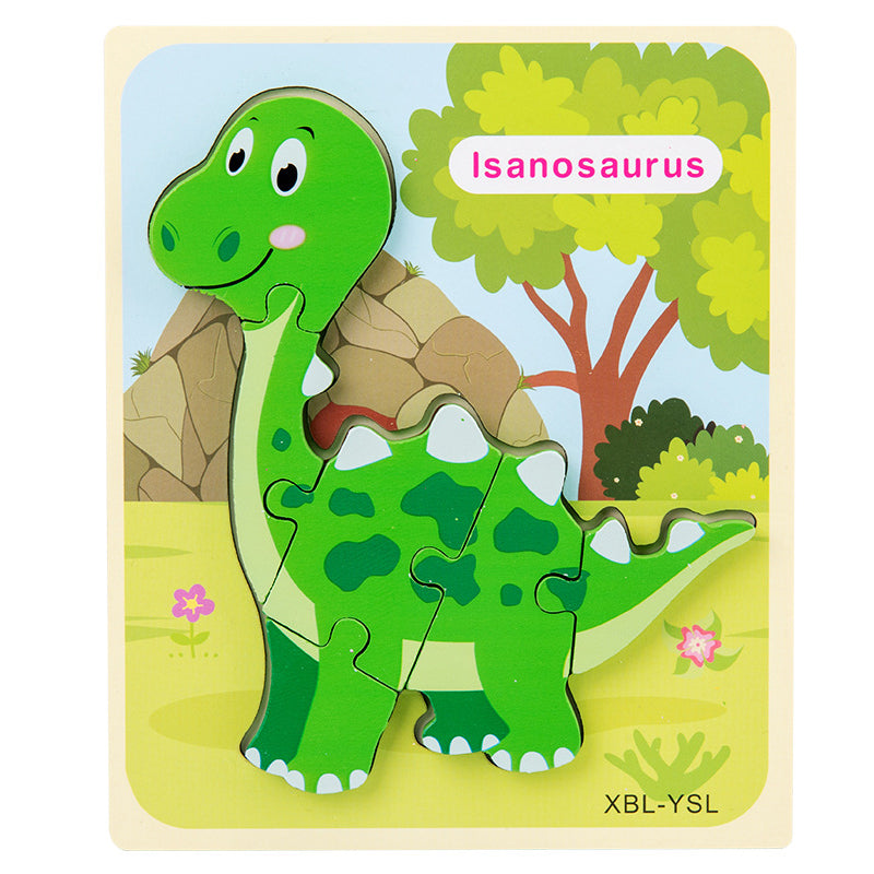  Wooden Dinosaur 3D Puzzle Jigsaw Set for Kids cashymart