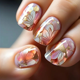  24Pcs Colorful Press On Fake Nails Set cashymart