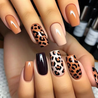  24Pcs Colorful Press On Fake Nails Set cashymart