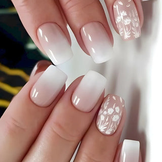  24Pcs Colorful Press On Fake Nails Set cashymart