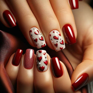  24Pcs Colorful Press On Fake Nails Set cashymart