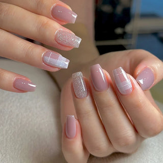  24Pcs Colorful Press On Fake Nails Set cashymart