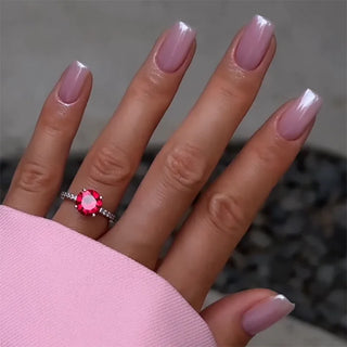  24Pcs Colorful Press On Fake Nails Set cashymart