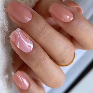  24Pcs Colorful Press On Fake Nails Set cashymart