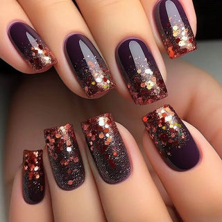  24Pcs Colorful Press On Fake Nails Set cashymart