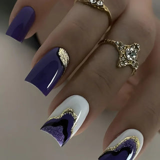  24Pcs Cute Green Square Press On Nails cashymart