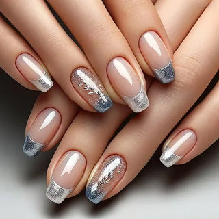  24Pcs Cute Green Square Press On Nails cashymart