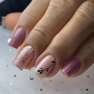  24Pcs Cute Green Square Press On Nails cashymart