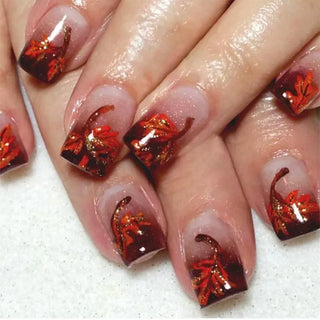  24Pcs Cute Green Square Press On Nails cashymart