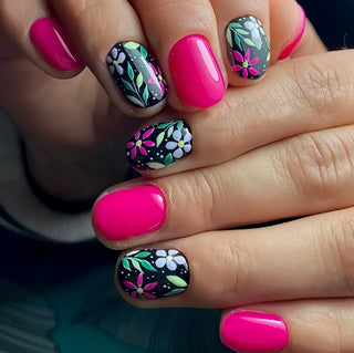  24Pcs Cute Green Square Press On Nails cashymart
