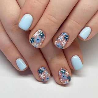  24Pcs Cute Green Square Press On Nails cashymart
