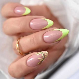  24Pcs Long Almond False Nails Set DIY Manicure cashymart