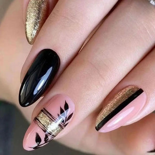  24Pcs Long Almond False Nails Set DIY Manicure cashymart