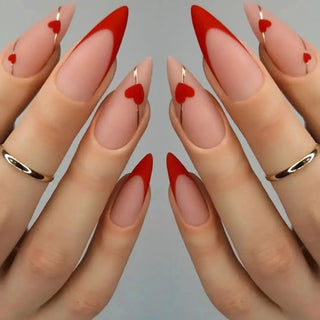  24Pcs Long Almond False Nails Set DIY Manicure cashymart