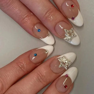  24Pcs Long Almond False Nails Set DIY Manicure cashymart