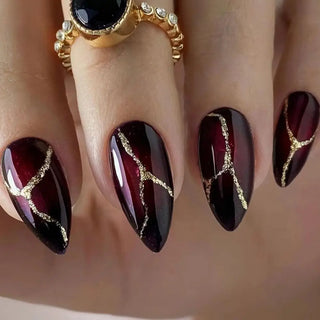  24Pcs Long Almond False Nails Set DIY Manicure cashymart