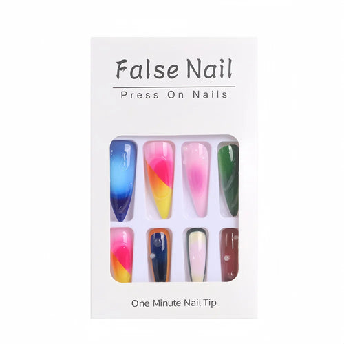  24pcs Color Almond Press On Nails Set cashymart
