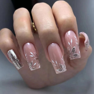 24pcs Flower Design Press On Nails Set cashymart