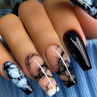  24pcs Flower Design Press On Nails Set cashymart